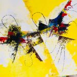 Artiste moderne au style contemporain abstrait